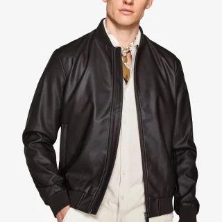 Bomber in ecopelle moro