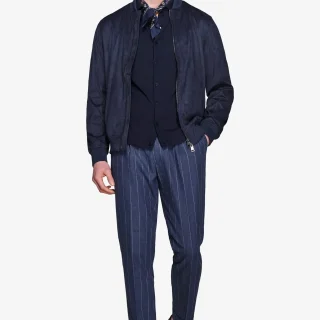 Bomber ecosuede navy