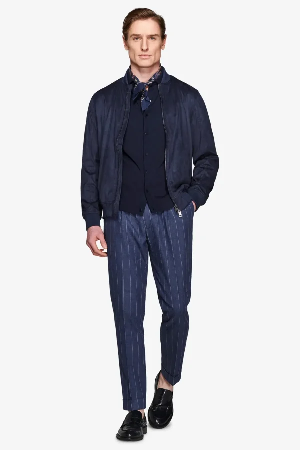 Bomber ecosuede navy
