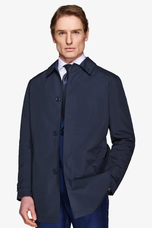 Trench leggero tecnico blu