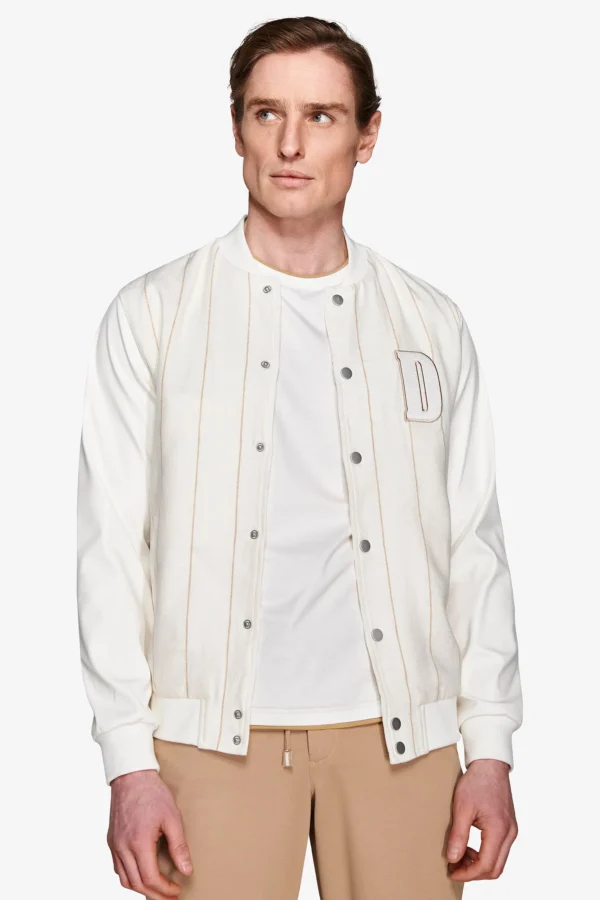 Bomber gessato DNJ panna