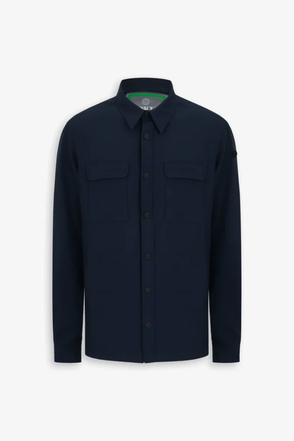 Overshirt in ripstop tecnica DNJ blu